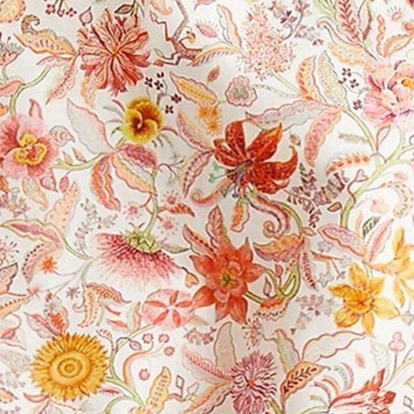 J Crew Cropped Top In Liberty Floral Print Cottagecore Prairie Whimsical - Picture 4 of 10